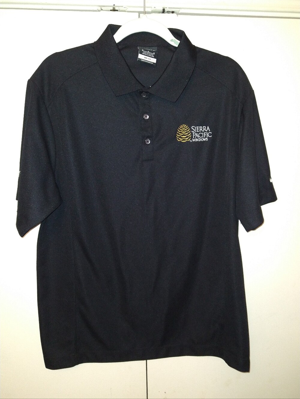 Nike Golf Dri-Fit Black Short Sleeve Polo Shirt Men's sz Medium